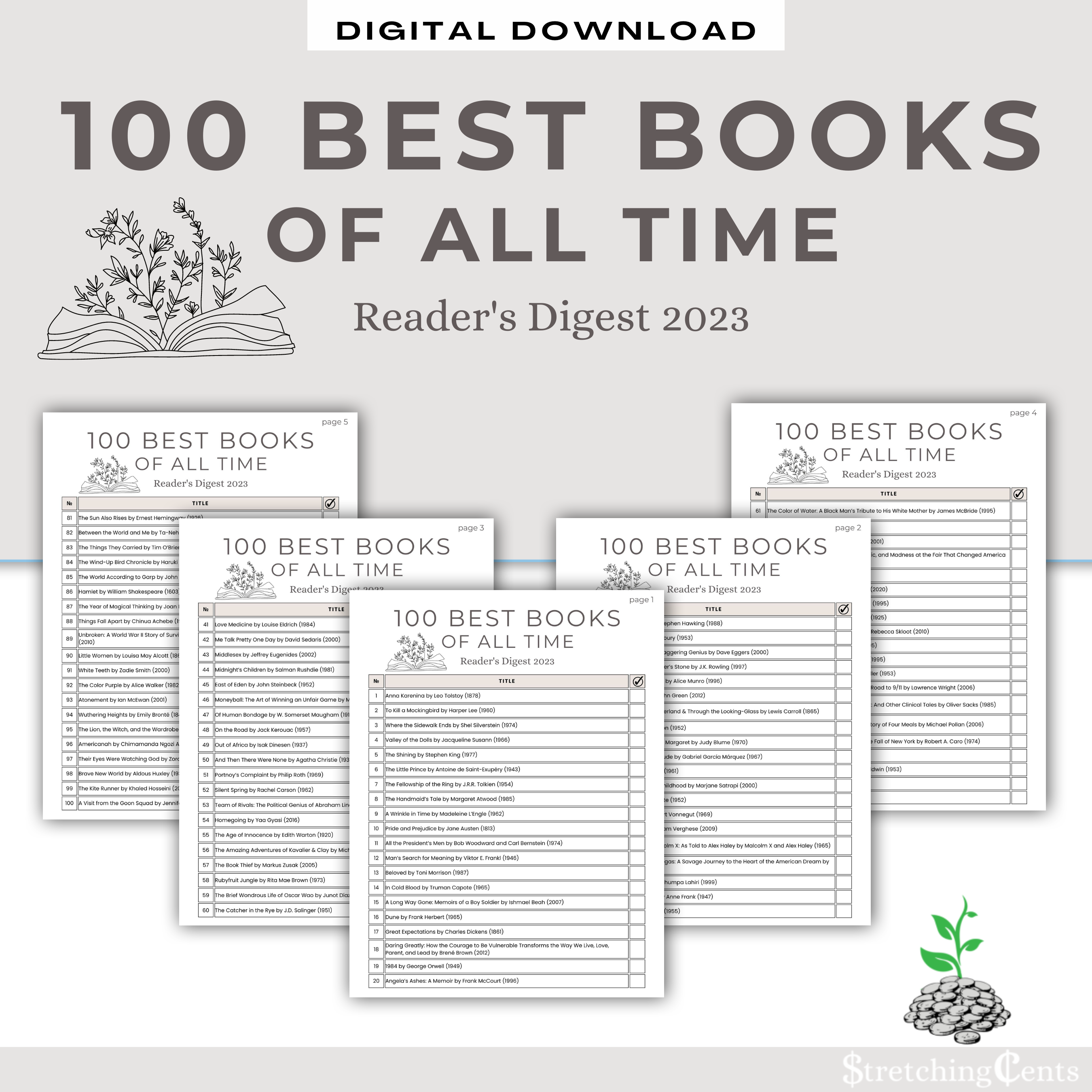 100 Best Books of All Time • Stretching Cents Landing
